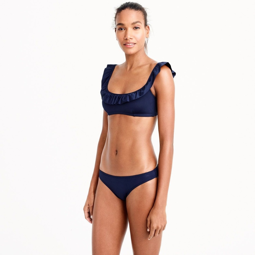 J. Crew RUFFLE BIKINI TOP